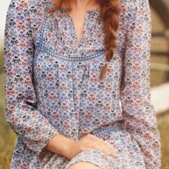 HOLDING HORSES ANTHROPOLOGIE BETONY FLORAL SWING DRESS SIZE 8 - Picture 4 of 15